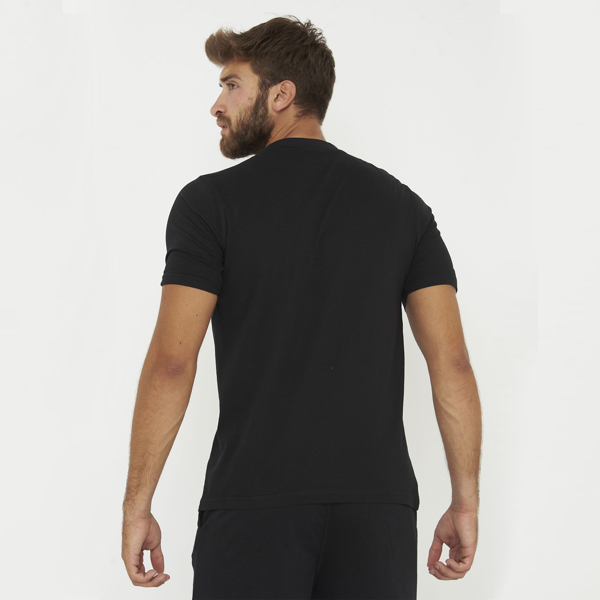 T-shirt in cotone da uomo NAPLES nero azzurro