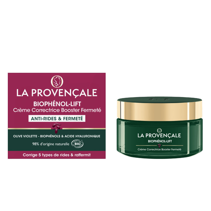 La Provençale Biophénol-Lift - Crème Correctrice Booster Fermeté Anti-Rides & Fermeté - Olive violette - Biophénols & Acide hyal