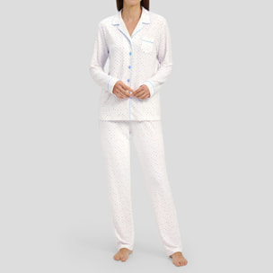 Pijama largo Celeste