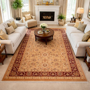 Tapis épais de 120x180 aux motif floraux traditionnels orientaux