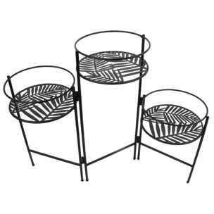 Porte Plantes X3 En Eventail Metal