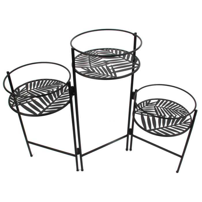 Porte Plantes X3 En Eventail Metal