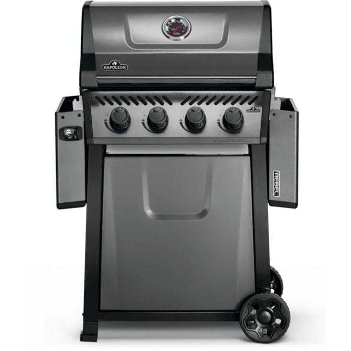 Barbecue gaz NAPOLEON Freestyle  F425PGT-FR noir 4 bruleurs sur chariot, 60x45 cm