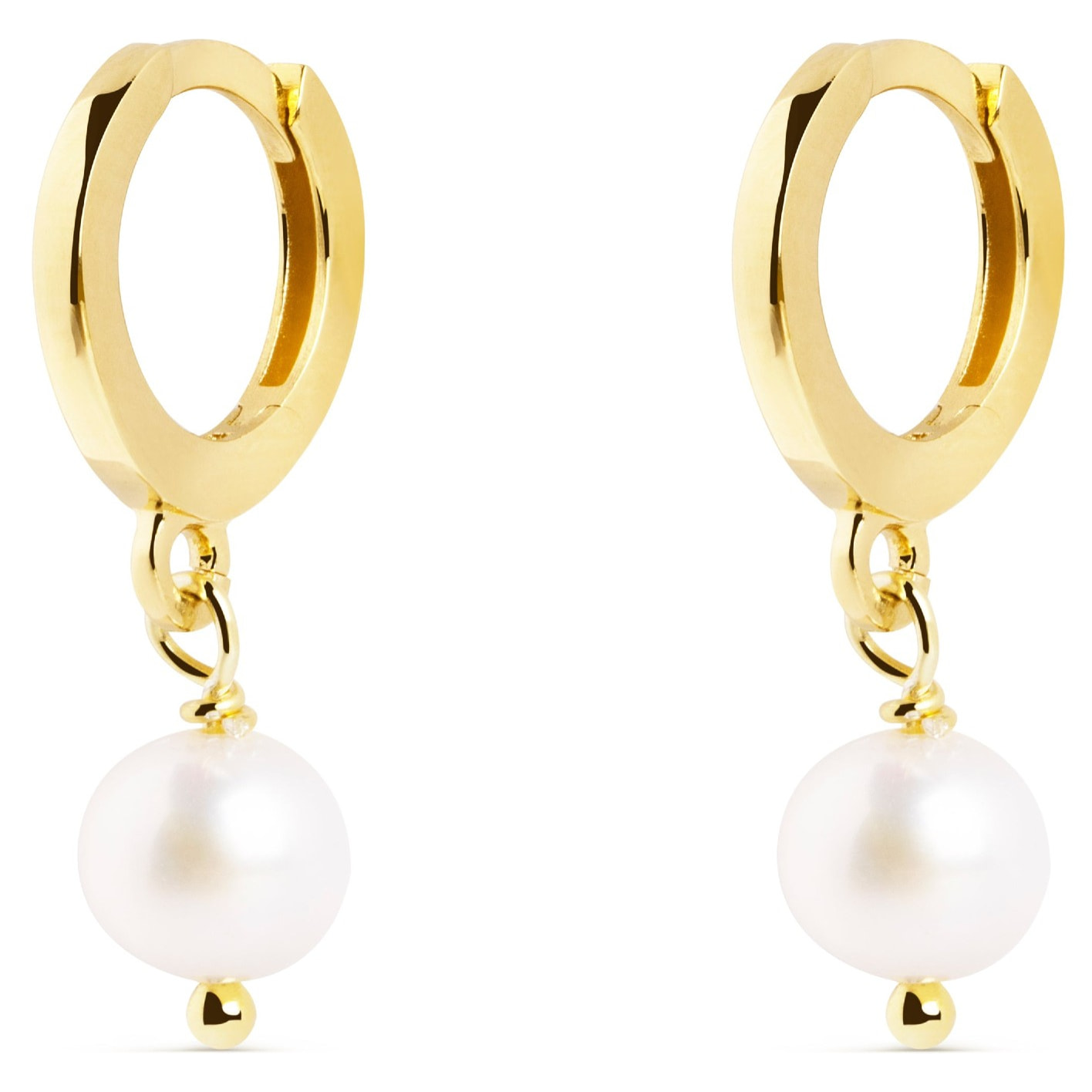 Orecchini Pearl Argento Placcato Oro