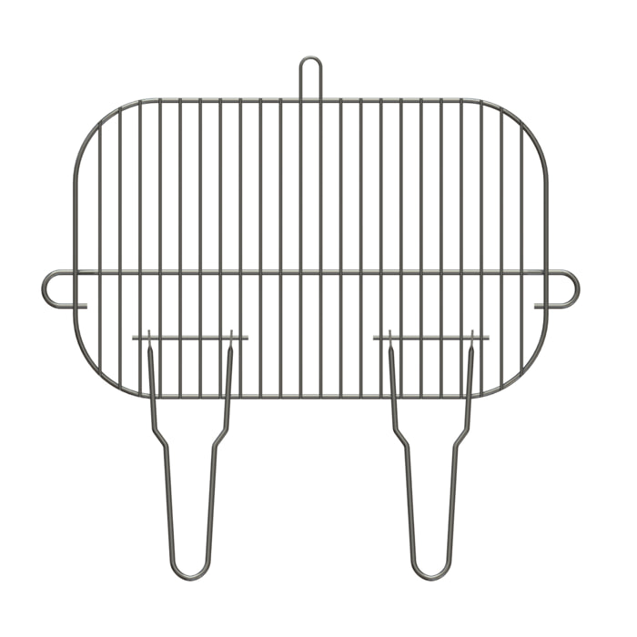 Grille barbecue rectangulaire Somagic en acier chromé 45 x 29 cm