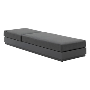 Lit de piscine "Allure" graphite polyester et aluminium