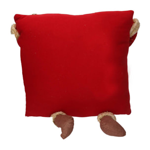 Cuscino in tessuto babbo natale rosso quadro cm40x40x10