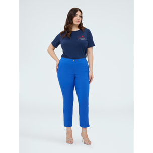 Fiorella Rubino - Pantalones modelo New York - Azul aciano