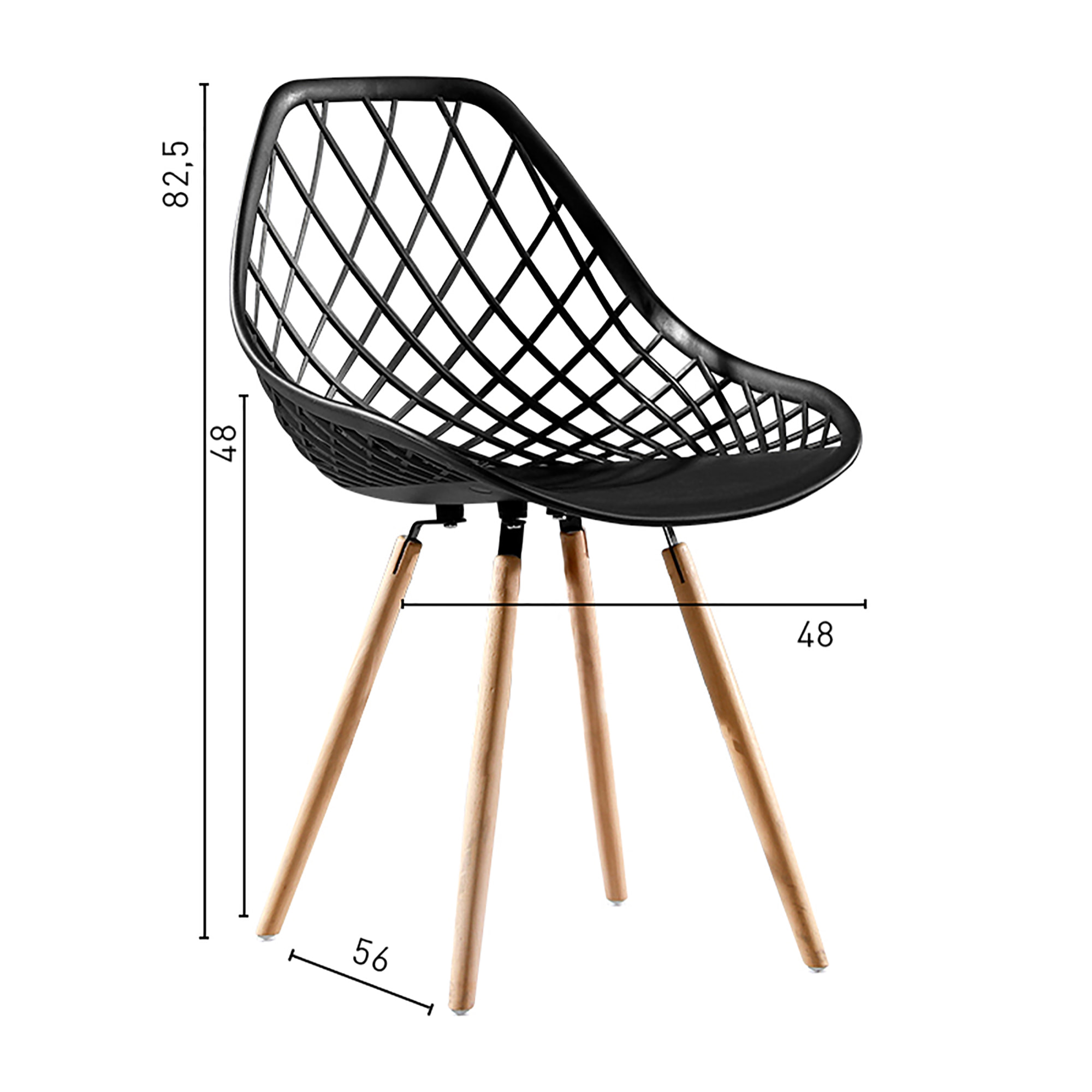 Silla Estocolmo Grid Black