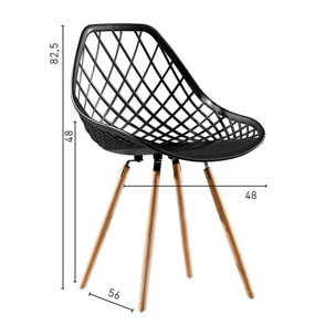 Silla Estocolmo Grid Black