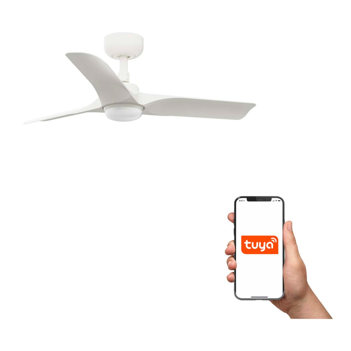 HEY S LED Ventilatore a soffitto  bianca TUYA