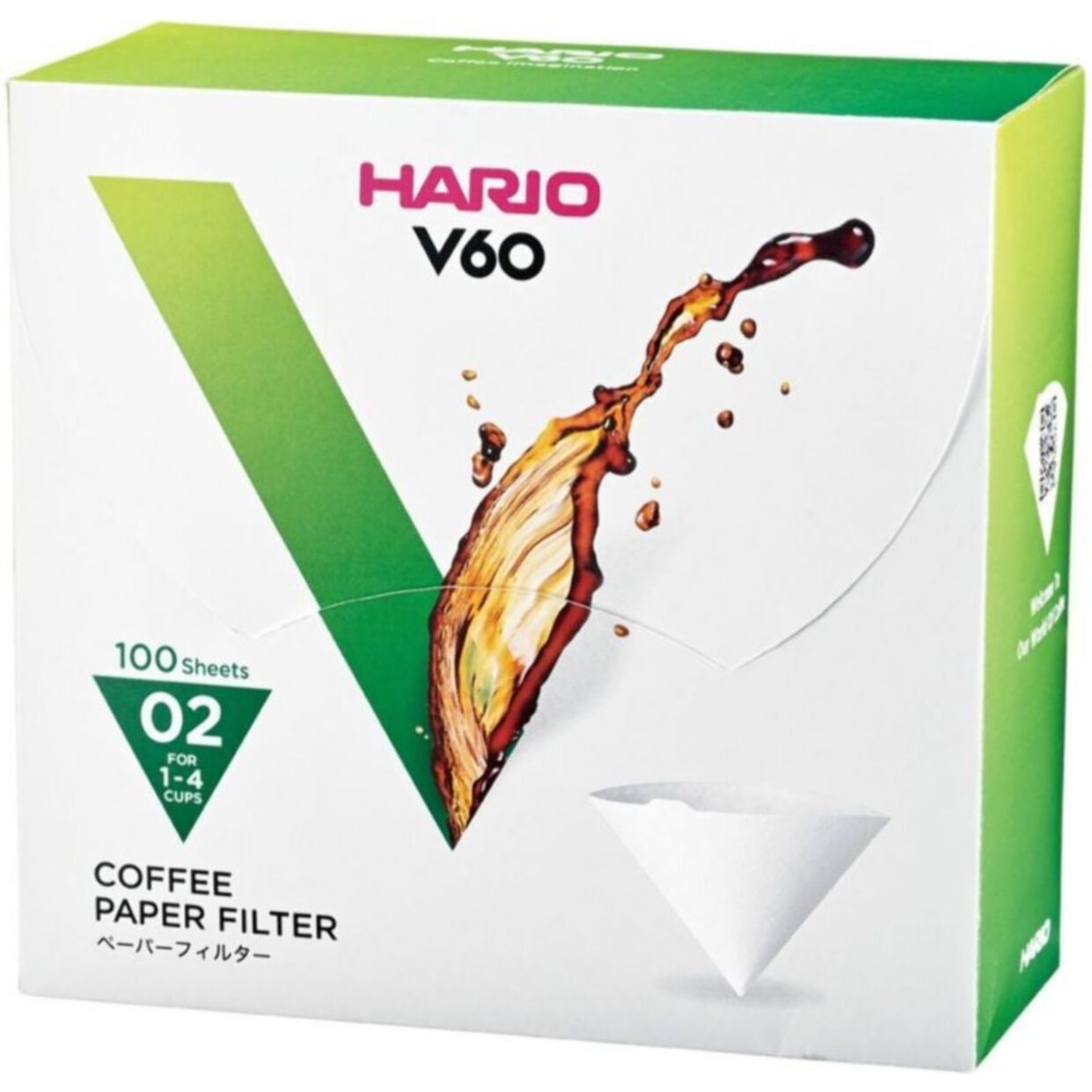 Filtre à café HARIO blancs x100 pour Dripper 1 à 4 tasses