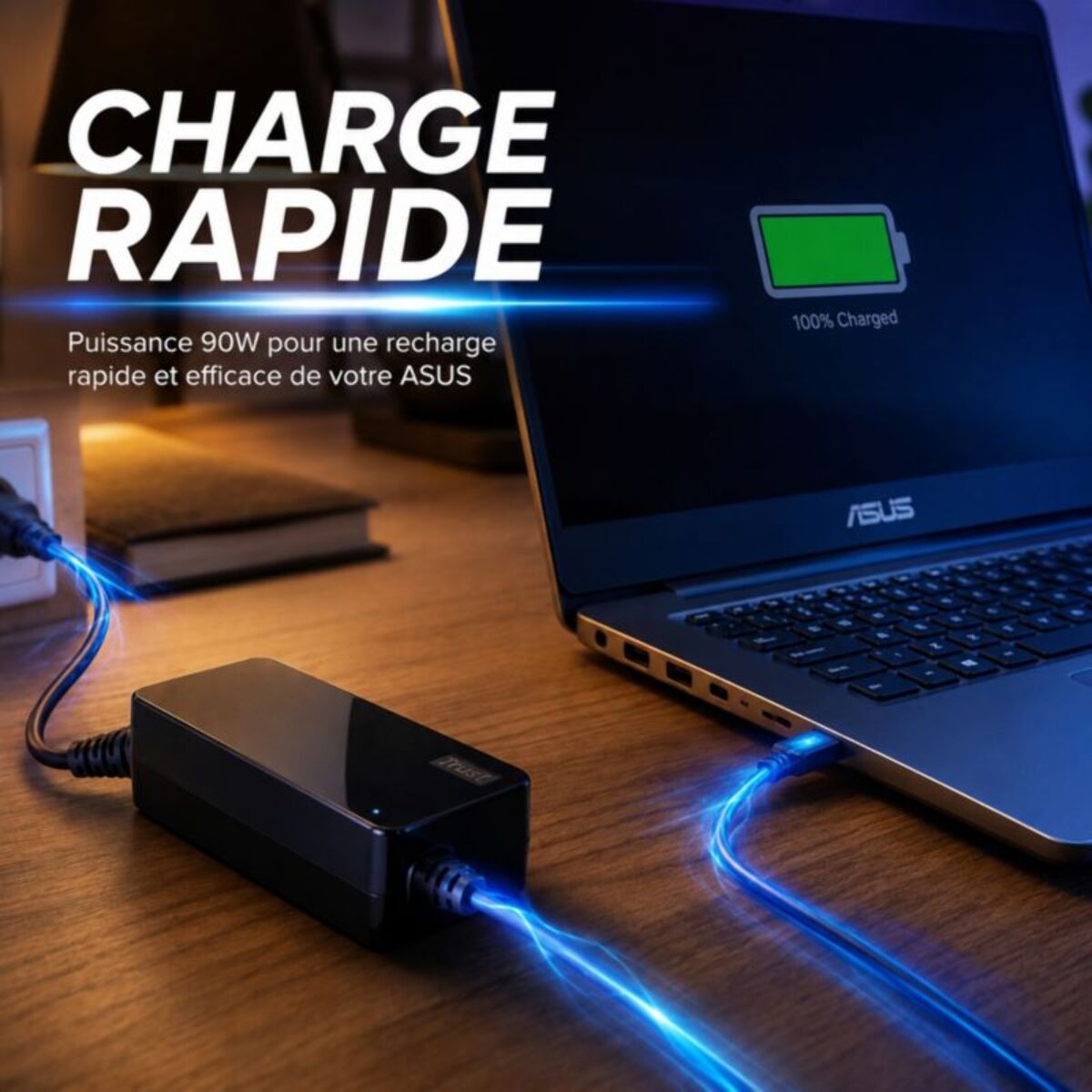Chargeur ordinateur portable TRUST 90W pour PC portable ASUS MAXO