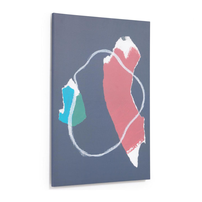 Kave Home - Quadro astratto Zoeli blu e rosso 60 x 90 cm