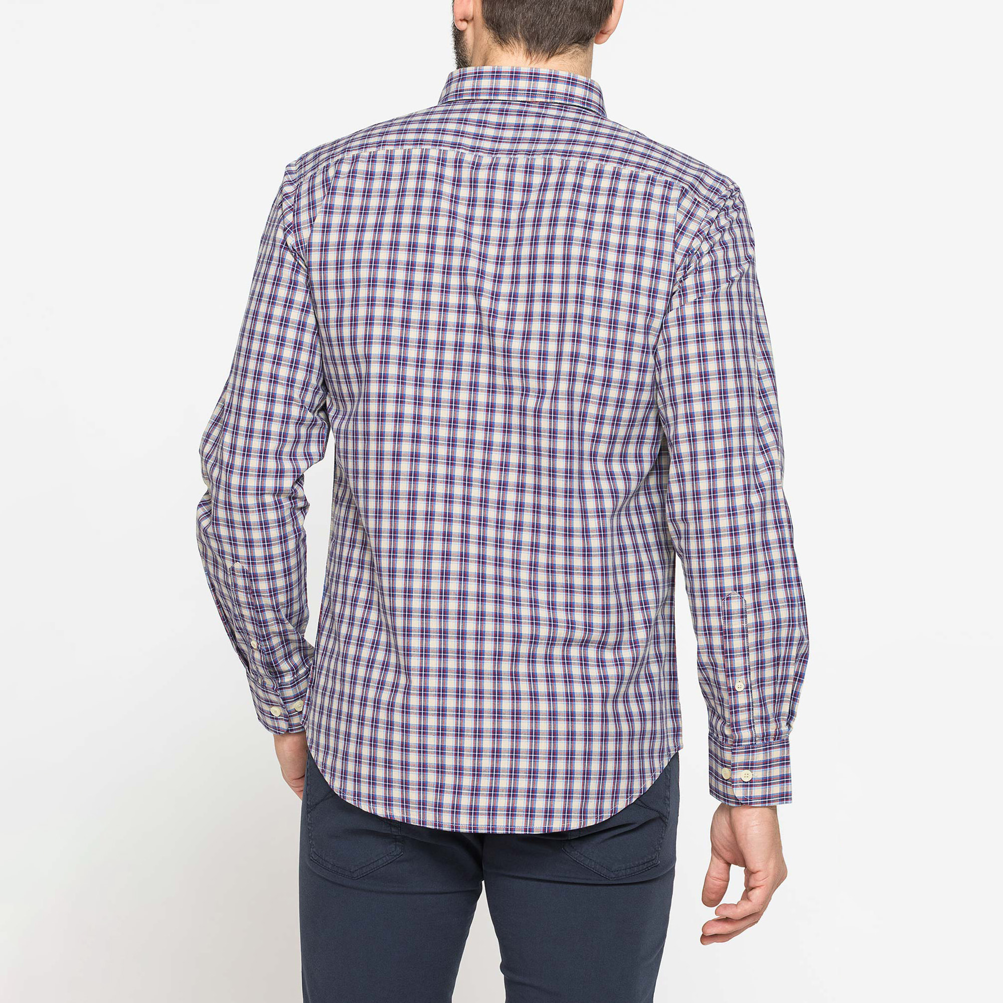 CAMICIA BUTTON-DOWN CON MANICA LUNGA E TASCHINO