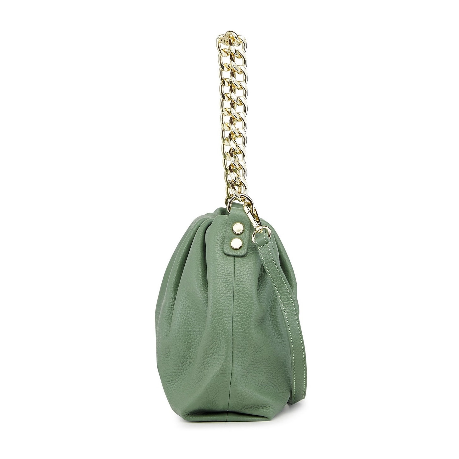 Borse Donna colore Verde-in pelle Made in Italy 24x32x11cm