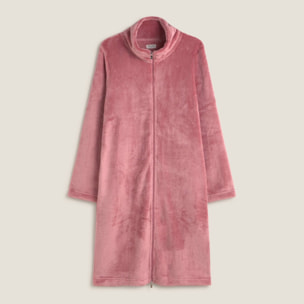 Bata polar efecto pelo con cremallera Yanu color rosa oscuro Poliéster