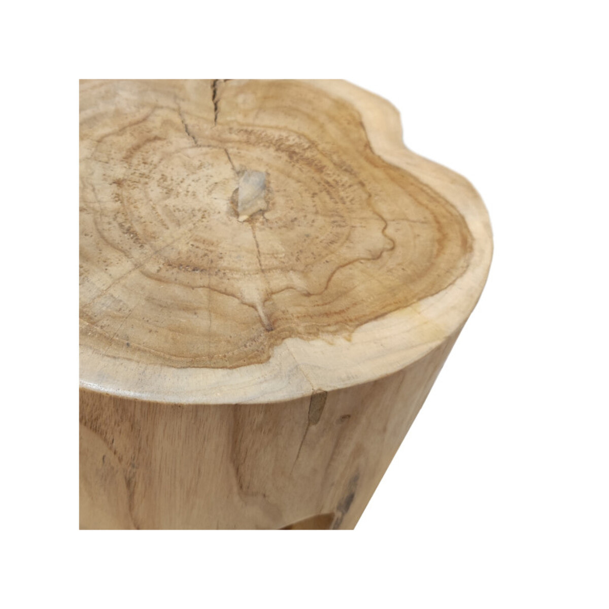Table d'appoint ronde en racine de bois de teck massif - SUZANA
