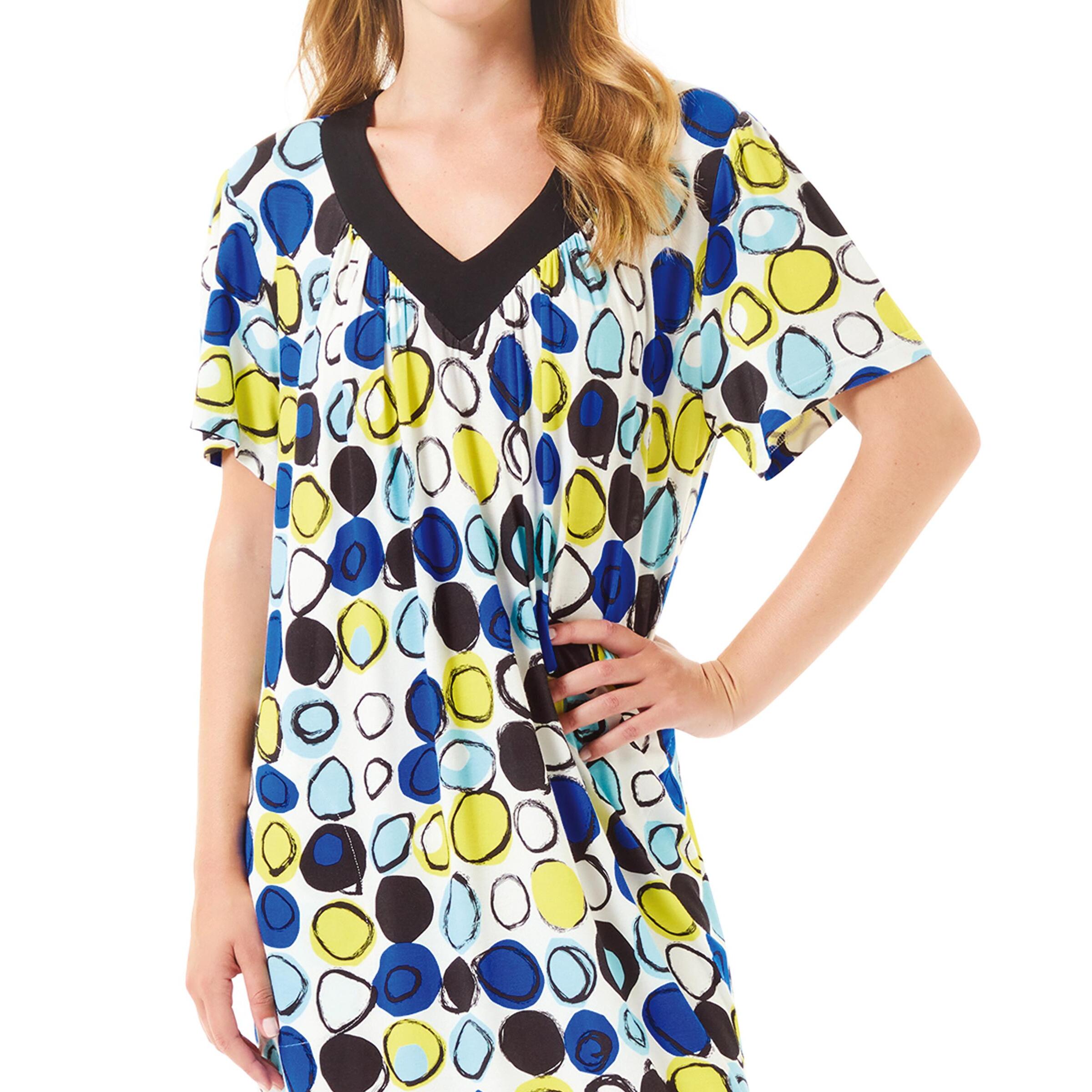 Vestido Viscosa Pico M/C