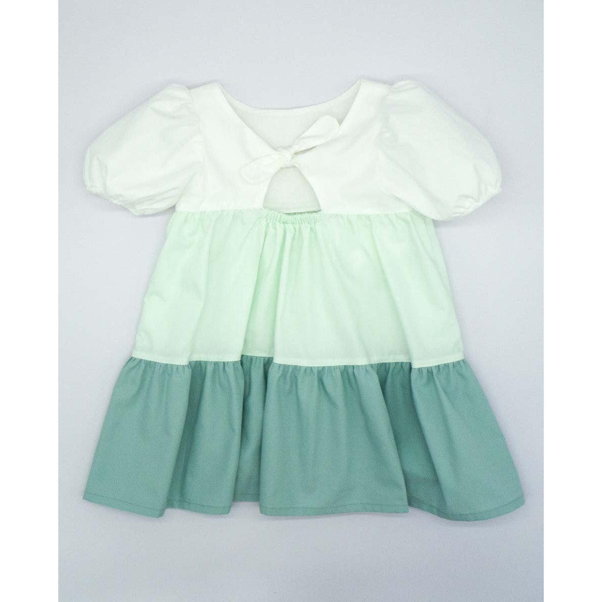 VESTIDO PANELES VERDE