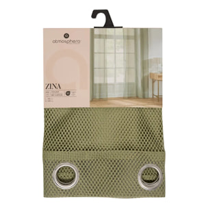 Voilage Zina 140x240cm vert kaki