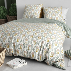 Parure housse de couette 3pcs 100% coton 57 fils pietra