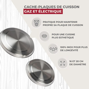 Lot de 2 set de deux caches pour plaques de cuisson Fackelmann