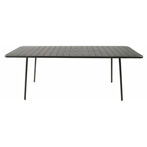 EVORA Table de jardin 8/10 places 200cm gris foncé