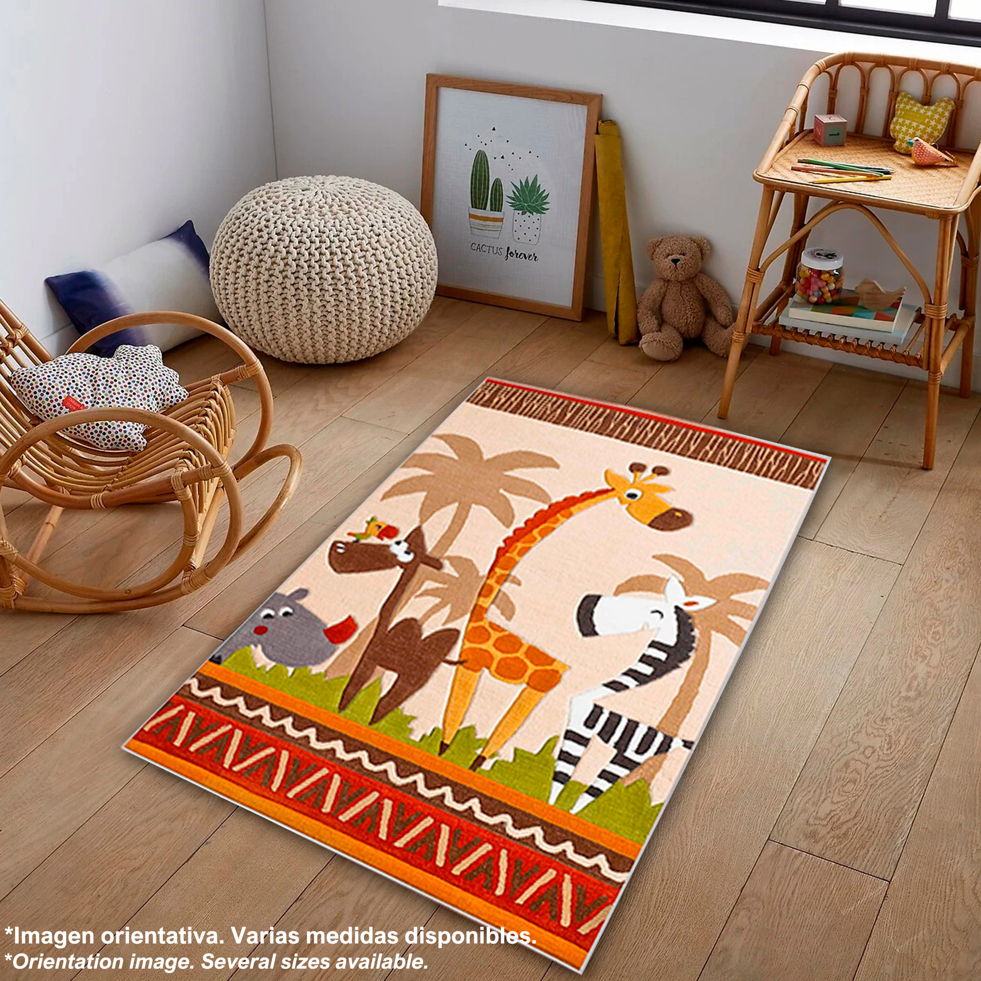 Alfombra infantil de Poliester estampada 160 x 230cm