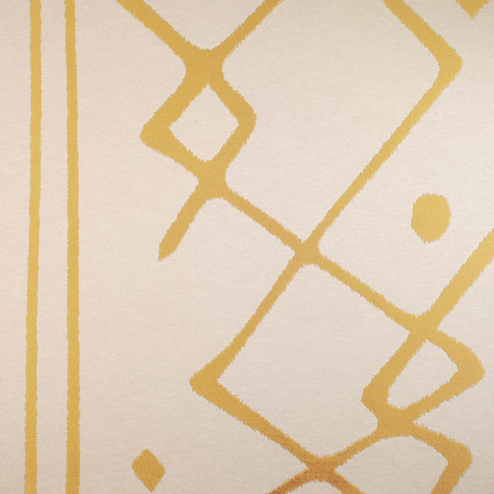 Tissu d'ameublement au style ethnique - Jaune