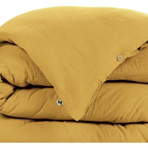 Housse De Couette 100% gaze De Coton Safran