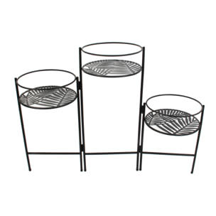 Porte Plantes X3 En Eventail Metal