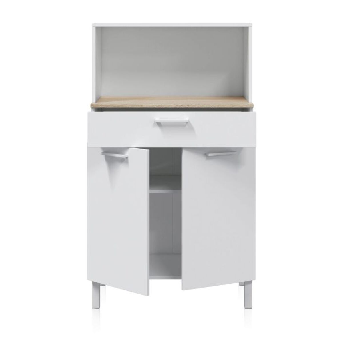 Alacena cocina Colin 2 Puertas Blanco Artik (Blanco Mate) - Roble Canadian