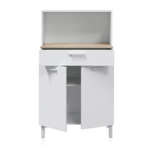 Alacena cocina Colin 2 Puertas Blanco Artik (Blanco Mate) - Roble Canadian