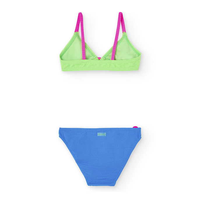 Bikini para niña liso de color verde, Bikini, niña