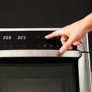 Cecotec Horno Freidora de Aire Caliente Bake&Fry 3000 Touch Steel. 1600 W 30 Lit