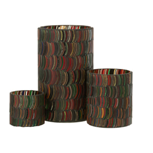 J-Line photophore Mosaic Courbe - verrre - mix - large