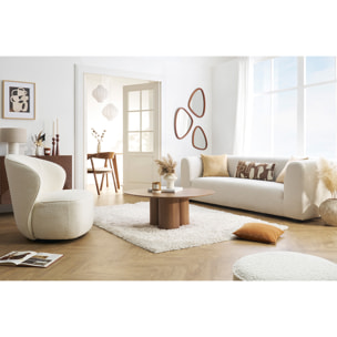 Table basse design bois foncé noyer L100 cm HOLLEN