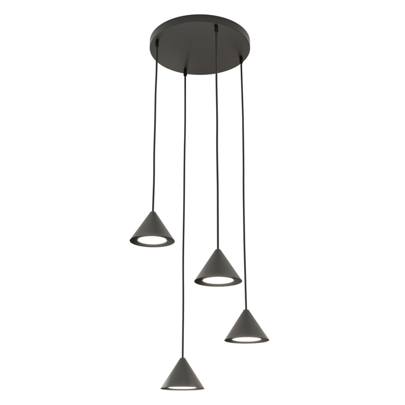 Lampada a sospensione ELIT in acciaio nero opaco