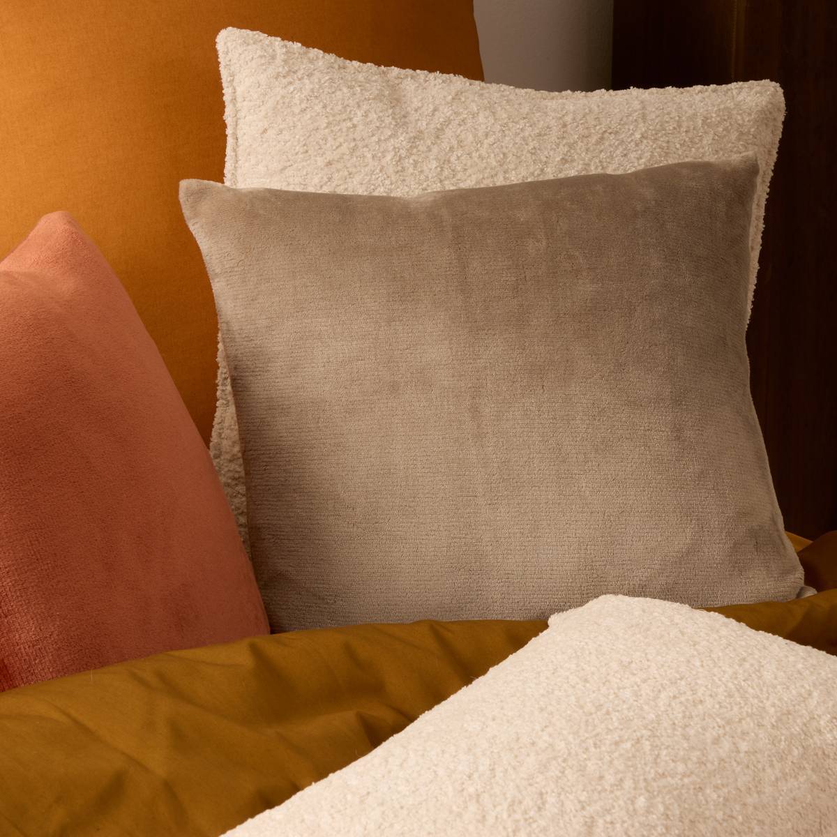 Coussin Ollis beige lin 38x38cm