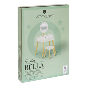 Coiffeuse enfant Bella blanc L60,7xp42xH89,2cm