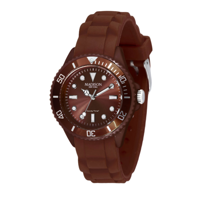 Reloj Madison L4167-19 Unisex Analogico Cuarzo con Correa de Caucho