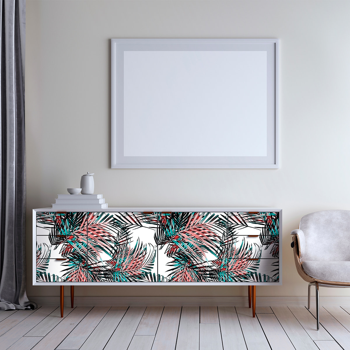 Sticker meuble tropical jaruwan 40 x 60 cm