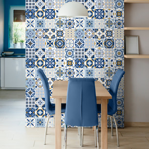 Stickers muraux - Sticker Mural Carrelage adhésif Cuisine Salle de Bain - 30 STICKERS CARRELAGES AZULEJOS MARTINHO