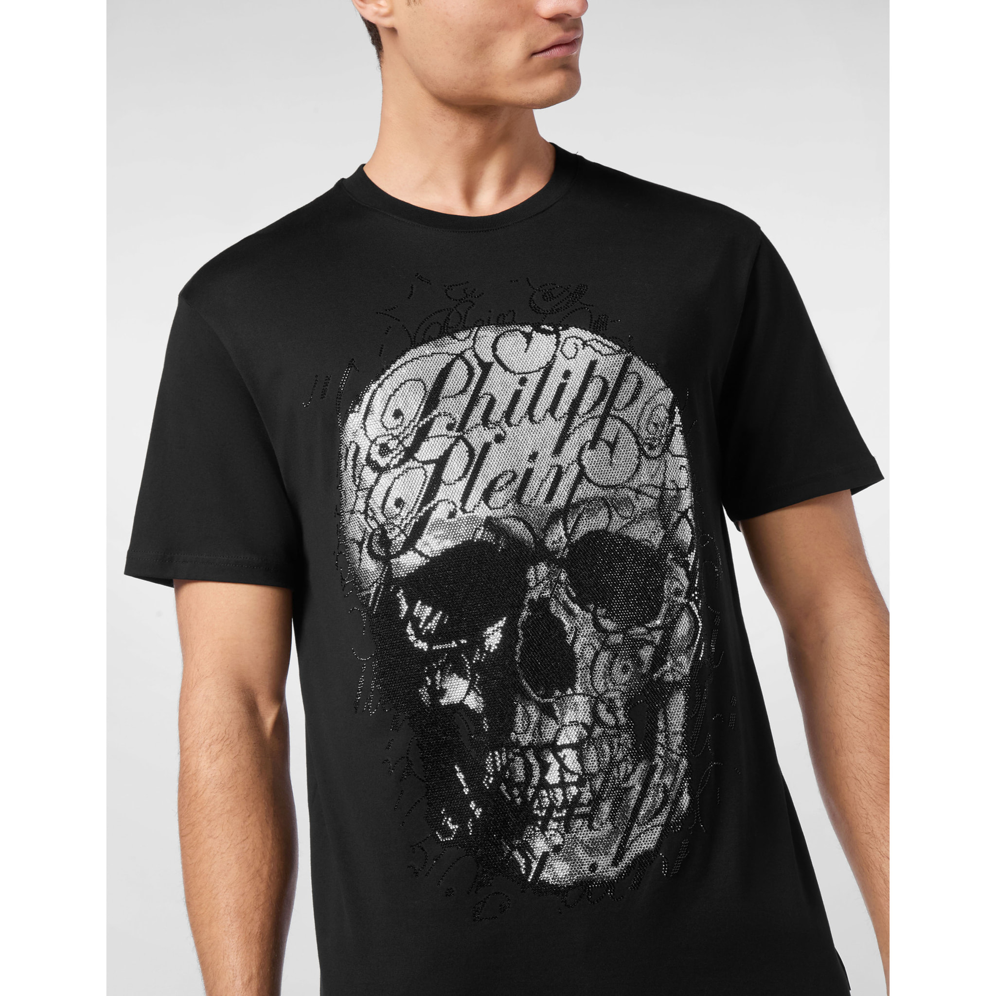 PHILIPP PLEIN T-Shirt Round Neck SKULL