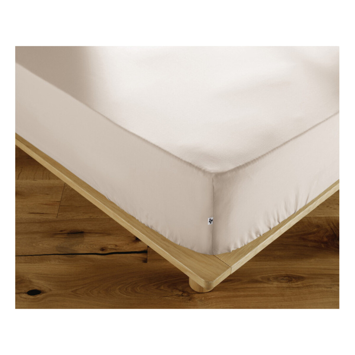 Drap housse 140 x 190 cm en coton avec bonnet H. 30 cm - AMBRE