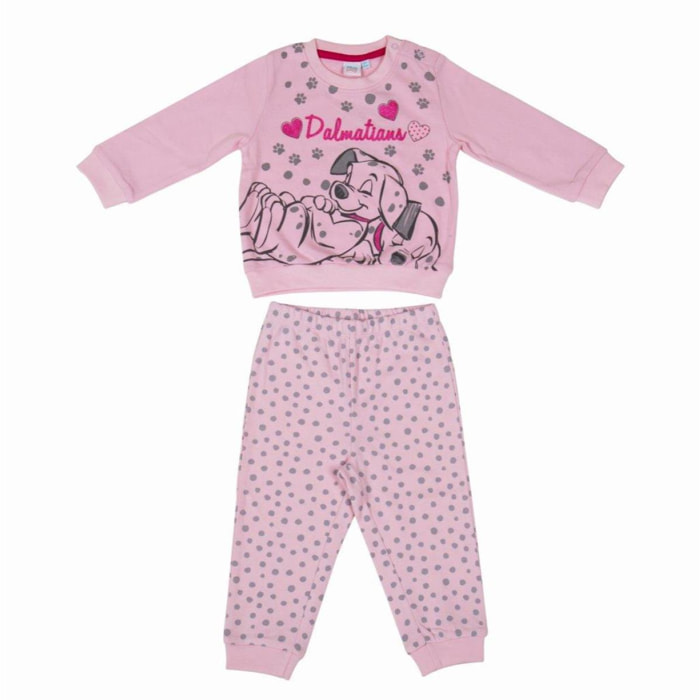 Pigiama lungo Baby pantaloni pois Disney Dalmata Rosa Lei Disney Multicolor