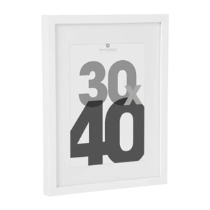 Cadre photo bois "Eva" blanc 30x40cm