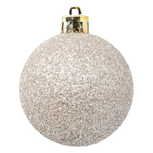 Boule de Noël plastique 60mm x9 nude