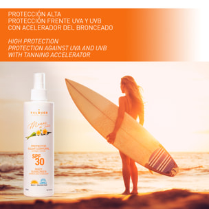 Valquer Protector solar corporal SPF 30 protege e hidrata - 300 ml